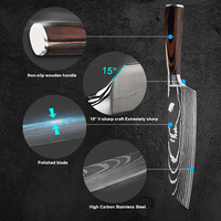 Noże kuchenne ze stali nierdzewnej 1-10 sztuk zestaw 7CR17 440C Laser Damascus japoński Santoku Cleaver krojenie Utility Chef nóż 2